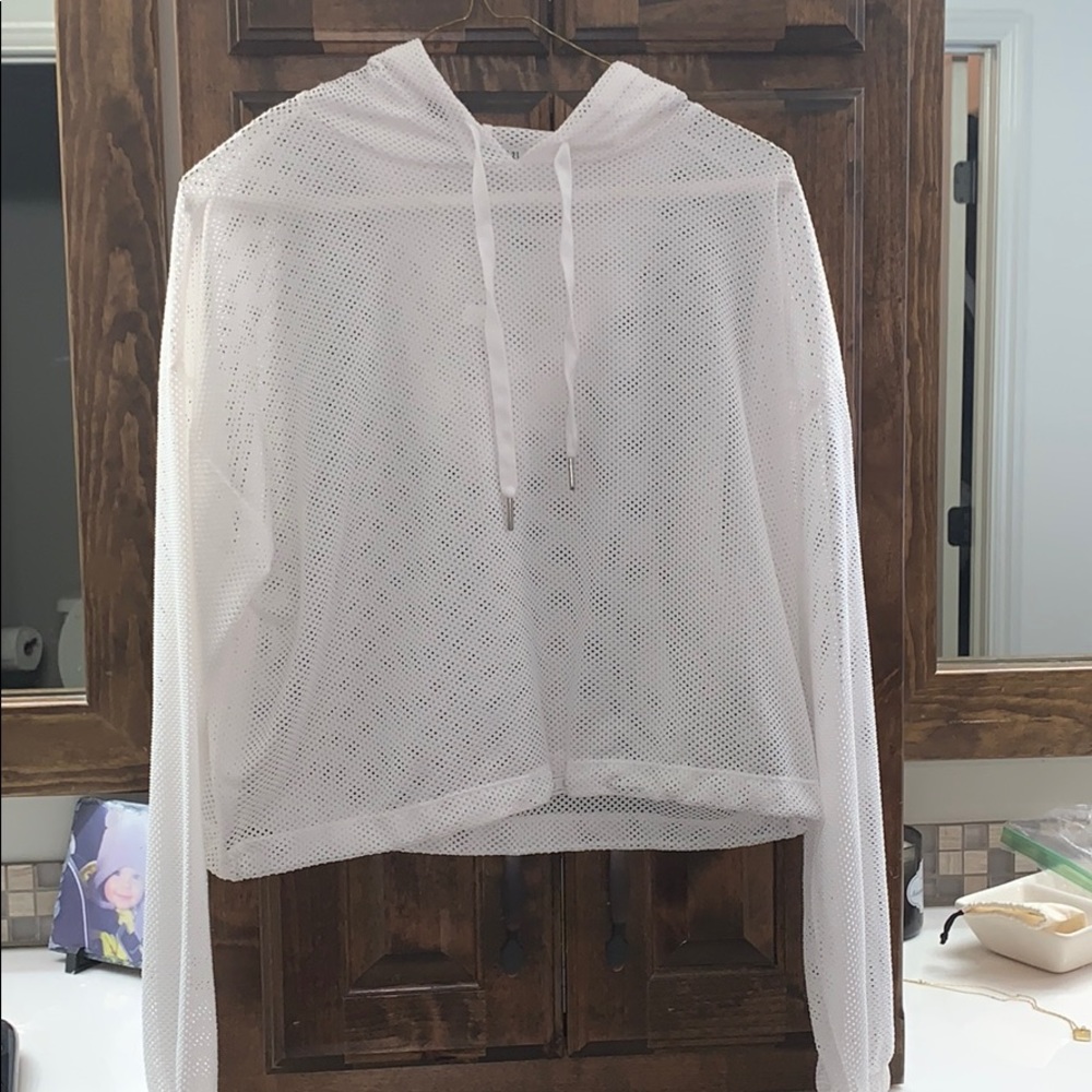 Mesh crop long sleeve